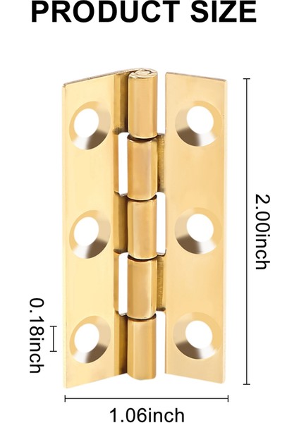 Многоцелевые Наборы,4 Parça Prinç Kalça Menteşe 5.1 cm Dolap Kapaklarına Uygun, Gövde Yuvarlak Köşe Zıvana Vidalı Pirinç Menteşeler (Yurt Dışından)