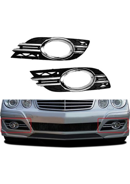 4x Araba Ön Sis Farı Izgarası Krom Ayar Kapağı Seti-E-Sınıfı W211 07-09 A2118851174 A2118851274 (Yurt Dışından) modelleri