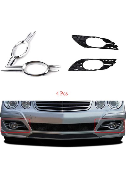 4x Araba Ön Sis Farı Izgarası Krom Ayar Kapağı Seti-E-Sınıfı W211 07-09 A2118851174 A2118851274 (Yurt Dışından) fırsatları