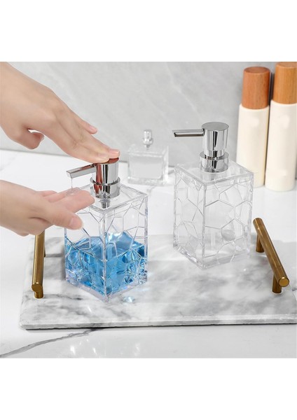 Eller Sabunluk, Şeffaf Akrilik Plastik Sıvı Pompa Şişeleri Banyo Dekor B Için Doldurulabilir Losyon Dispenseri (Yurt Dışından) indirimleri