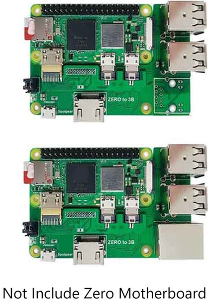 Zero 2W - 3b Arayüz Adaptörü Zero - Pi3 Genişletme Kartı + USB Kablosu Pi0 3usb Hub RJ45 Hat ile Uyumlu (Yurt Dışından)
