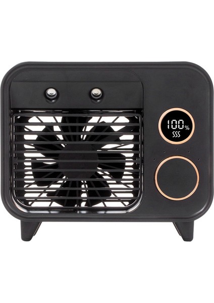 Ev Soğutma Fanı-Siyah Için Mini Klima Soğutucu Fan Gece Lambası Taşınabilir (Yurt Dışından)