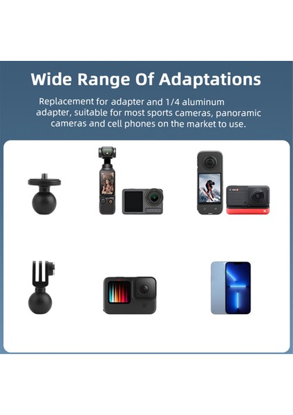 3 Eylem Kamera Gimbal Aksesuarlarıyla Uyumlu Motosiklet Klipsli Tutma Tabanı (Yurt Dışından)