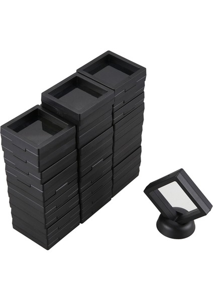 Para Teşhir Kutusu - 90'lı Set 3D Yüzer Çerçeve Teşhir Tutucusu Standlı Siyah (Yurt Dışından)
