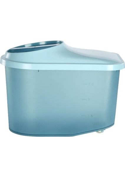 Böcek Korumalı ve Nem Geçirmez Kapaklı Mısır Kutusu Ev Mühürlü Un Gıda Depolama Tankı Mavi 35X23CM (Yurt Dışından)