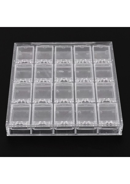 20 Girds Akrilik Makyaj Organizatör Tırnak Sanat Saklama Kutusu Temizle Vitrin Organizatör Tutucu Takı Için Tırnak Taklidi Boncuk Kutusu Şeffaf (Yurt Dışından) fiyatları