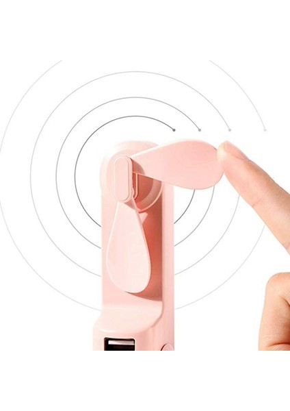 Taşınabilir El Mini Fan Güzel Küçük Ayı USB Katlanabilir Çok Amaçlı Açık Şarj Edilebilir Masaüstü Ev Beyaz (Yurt Dışından)