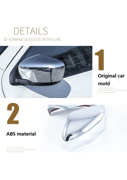 Navara NP300 2015-2020 ile Uyumlu Araba Yan Kapı Dikiz Aynası Kapağı Trim Çerçeve Dekorasyon Çıkartmaları Aksesuarları, Krom (Yurt Dışından) indirimleri