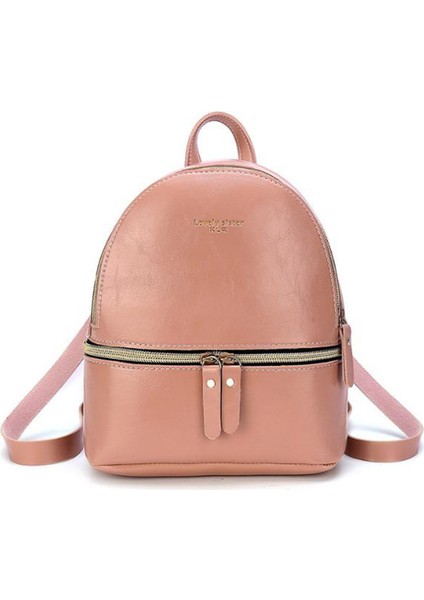 Pu Sırt Çantası Tek Omuz Çapraz El Çantası Küçük Çanta Moda Trendi Çanta Pembe (Yurt Dışından)