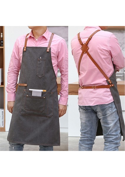 Mavi Kuaförlük Pişirme Önlüğü Mutfak Önlüğü Kadın Erkek Şef Garson Cafe Shop Kuaför Araçları Önlük (Yurt Dışından) modelleri