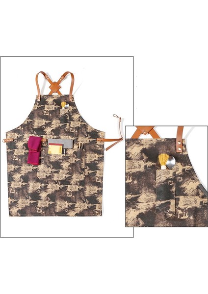 Mavi Kuaförlük Pişirme Önlüğü Mutfak Önlüğü Kadın Erkek Şef Garson Cafe Shop Kuaför Araçları Önlük (Yurt Dışından) indirimleri