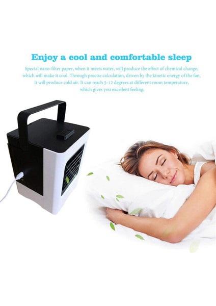 Ultra Taşınabilir Soğutma Fanı - Kişisel Alan Kliması, Arıtma Cihazı ve Nemlendirici Komodin, Masa ve Ofise Uygun (Yurt Dışından) modelleri