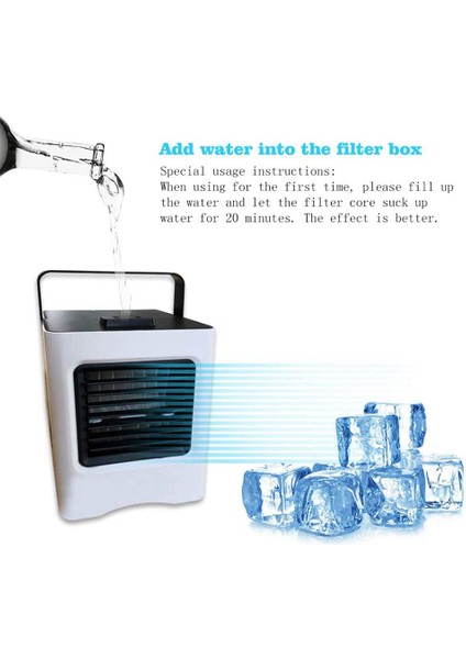 Ultra Taşınabilir Soğutma Fanı - Kişisel Alan Kliması, Arıtma Cihazı ve Nemlendirici Komodin, Masa ve Ofise Uygun (Yurt Dışından) fırsatları