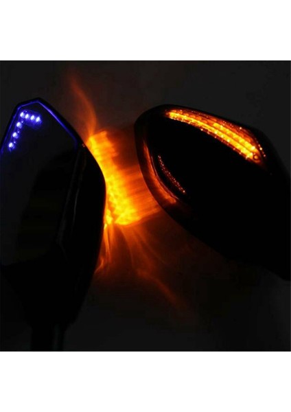 1 Çift Motosiklet LED Dikiz Aynası Işık ile Uyumlu Yzf R1 R6 Fz1 Fz6 600R R3 LED Geri Vites Aynası (Yurt Dışından)