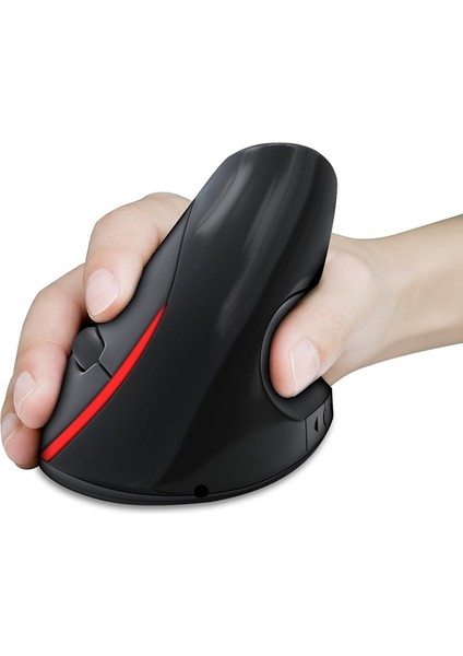 2.4 Ghz Kablosuz Dikey Ergonomik Optik Şarj Edilebilir 5d 2400DPI Oyun Faresi Siyah (Yurt Dışından)