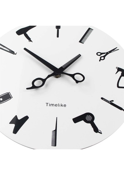 2x Timelike Berber Stilist Araçları Duvar Saati Modern 3D Kuvars Geçmeyen Güzellik Kuaför Saatleri Izle (Yurt Dışından) fiyatları