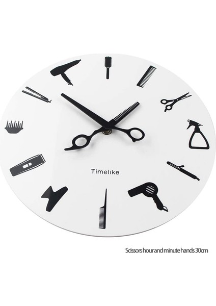 2x Timelike Berber Stilist Araçları Duvar Saati Modern 3D Kuvars Geçmeyen Güzellik Kuaför Saatleri Izle (Yurt Dışından) fırsatları