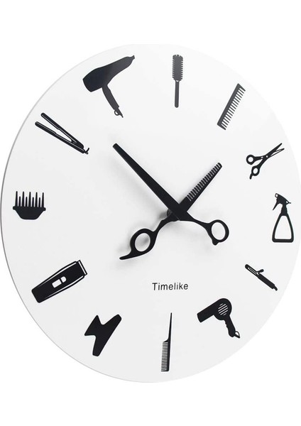 2x Timelike Berber Stilist Araçları Duvar Saati Modern 3D Kuvars Geçmeyen Güzellik Kuaför Saatleri Izle (Yurt Dışından) indirimleri