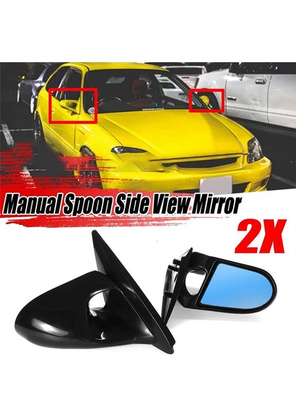 Manuel Ayarlanabilir Kaşık Tarzı 2x Araba Yan Kapı Aynası Dikiz Aynası Düzeneği Eg 2dr 1992-1995 B ile Uyumlu (Yurt Dışından) fiyatları