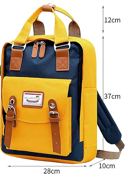 Moda Patchwork Kadın Sırt Çantası Dizüstü Su Geçirmez Oxford Seyahat Sırt Çantası Genç Kızlar Için Büyük Kapasiteli Sırt Çantası (Yurt Dışından) fiyatları