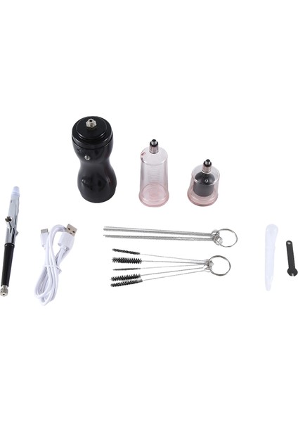 Kompresörlü Airbrush Kiti 30PSI Airbrush Dıy Boyama, Kek Dekoru, Çerez-Siyah Için Taşınabilir Akülü Airbrush (Yurt Dışından)