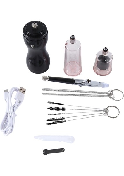 Kompresörlü Airbrush Kiti 30PSI Airbrush Dıy Boyama, Kek Dekoru, Çerez-Siyah Için Taşınabilir Akülü Airbrush (Yurt Dışından)