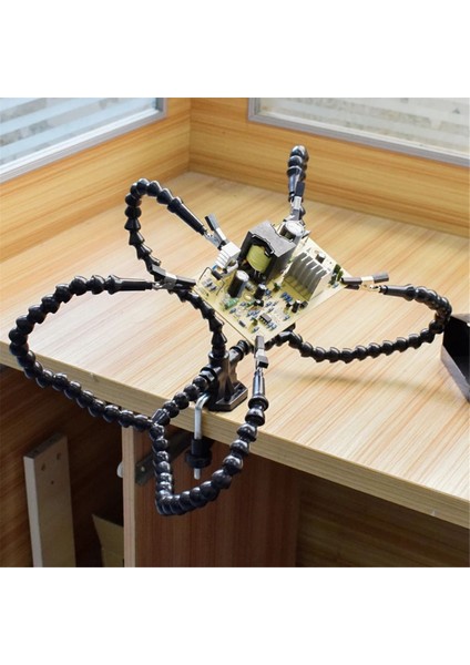 Çoklu Lehimleme Yardım Eller Aracı Masa Klipsi Üçüncü El Lehimleme Standı Kaynak Pcb Tutucu Esnek Kol Lehimleme Aracı (Yurt Dışından)