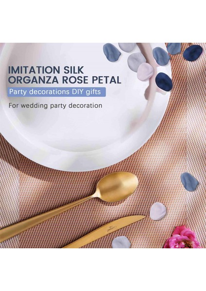 1000 Adet Ipek Gül Yaprakları Tozlu Mavi Lacivert Çiçek Yaprakları Düğün Için Çiçek Kız Sepeti Koridor Dağılım Yemeği Masa Partisi (Yurt Dışından) fırsatları