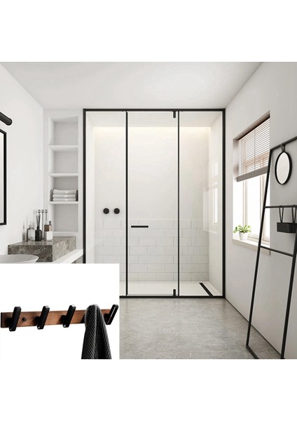 Portmanto Duvara Montaj, 5 Kanca, Mont Asmak Için Ceviz Ceket Kancaları, Sırt Çantaları, Şapkalar, Vb. Giriş Yolu, Banyo, Yatak Odası Için Kancalar (Yurt Dışından) fırsatları