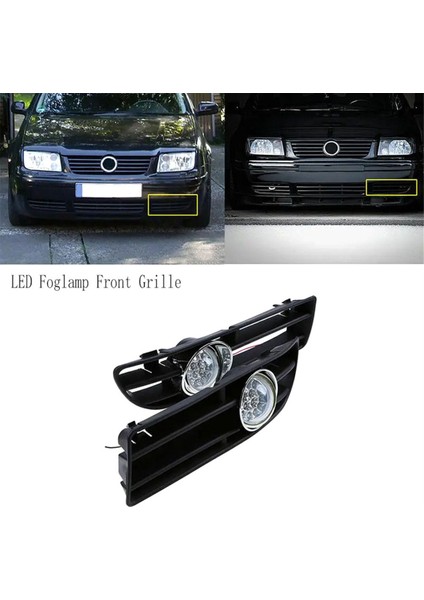 Çift LED Sis Lambası Ön Izgara Ön Tampon Izgarası Sis Farları Mk4 1999-2007 Için (Yurt Dışından) fiyatları
