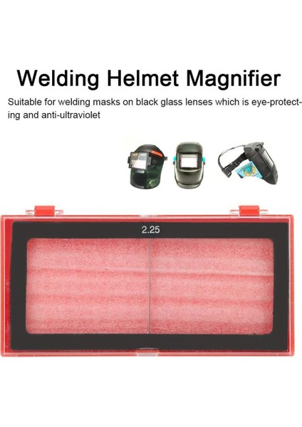 Ark Kaynağı Büyüteç Lens Kaynakçı Ekran Kask Cam Diyoptri 2.25 Parlama Önleyici Kaynak Maskesi Gözlük (Yurt Dışından)