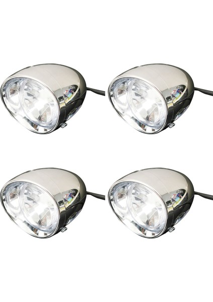 4 Adet 4″ Motosiklet Bisiklet Krom Far Spot Sis Lambası Ampul Chopper Için (Yurt Dışından)