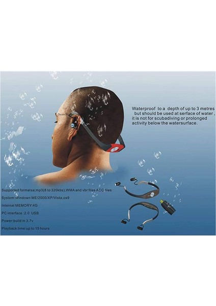 Mp3 Çalar Yüzme Su Geçirmez Radyo Fm Dalış Yüzme Sörf Sualtı Sporları Müzik Çalarlar Uygun 8g Siyah (Yurt Dışından) fırsatları