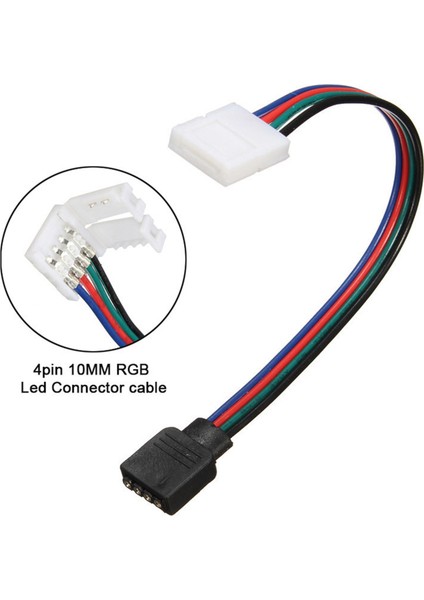 Işık Şeridi Lehimsiz Çift Konnektör Klipsli Kablo LED Bant Uzatma Kablosu, 3528/5050 Rgb Işık Şeridi ile Uyumlu (Yurt Dışından)