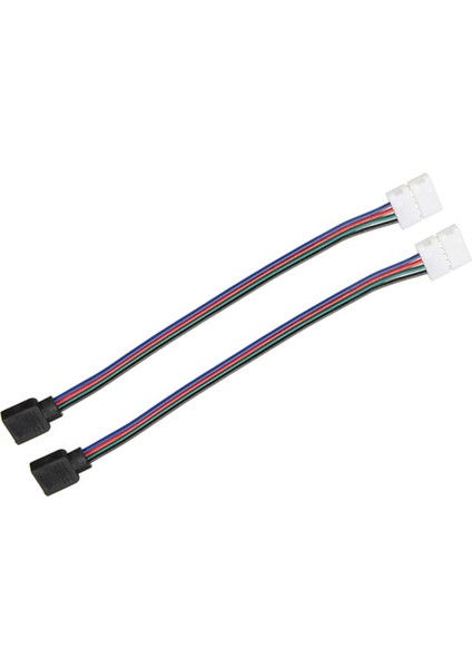 Işık Şeridi Lehimsiz Çift Konnektör Klipsli Kablo LED Bant Uzatma Kablosu, 3528/5050 Rgb Işık Şeridi ile Uyumlu (Yurt Dışından)