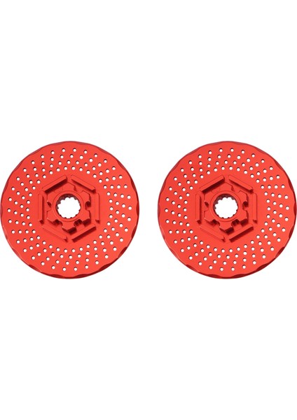 2 Adet Metal Arka Tekerlek Fren Diski Hex Adaptörü X-Xmaxx 1/5 6s 8s Rc Araba Yükseltme Parçaları, Kırmızı (Yurt Dışından)