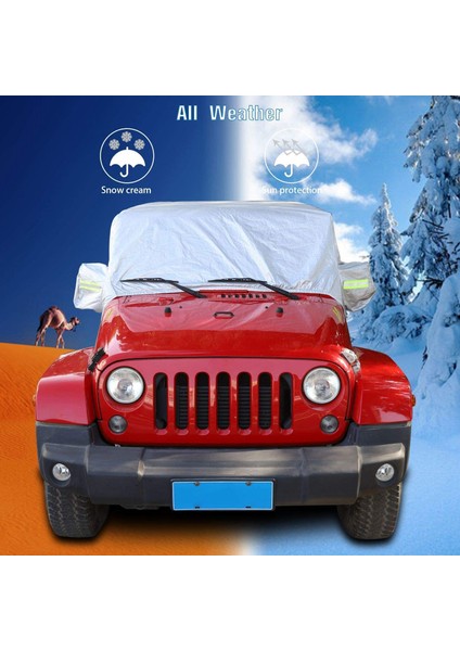 Sunshield Kapak, Jeep Wrangler Jk Jl 4 Kapı 2007-2021 Kar Yağmur Kılıfı Araba Kılıfı Vücut Toz Geçirmez Uv Koruyucu (Yurt Dışından) fırsatları