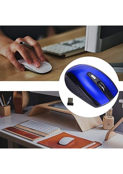 2.4ghz Kablosuz Optik Fare, Ergonomik Tasarım, Optik Teknoloji, Dizüstü Veya Pc Için USB Bilgisayar Faresi, Mavi (Yurt Dışından) modelleri