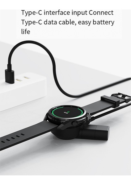 Galaxy Watch 5/4/3 Watch 3 Active 2 Taşınabilir USB Bağlantı Noktası Şarj Standı ile Uyumlu Kablosuz Cep Saati Şarj Cihazı Dock'u (Yurt Dışından)