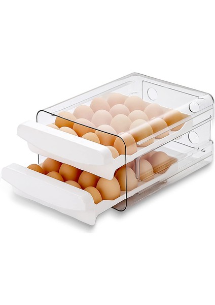 Хранение Продукции,buzdolabı Için Yumurta Kabı, 40 Izgaralı/2 Katlı Buzdolabı Için Yumurta Tutucu, Buzdolabı Için Yumurta Çekmecesi, Yumurta Tazelik Kutusu (Yurt Dışından)