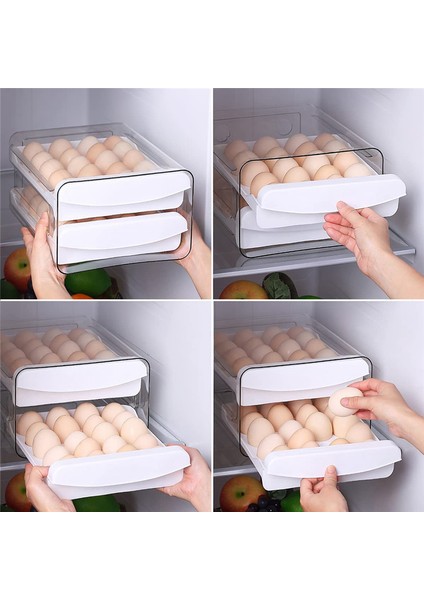 Хранение Продукции,buzdolabı Için Yumurta Kabı, 40 Izgaralı/2 Katlı Buzdolabı Için Yumurta Tutucu, Buzdolabı Için Yumurta Çekmecesi, Yumurta Tazelik Kutusu (Yurt Dışından) modelleri