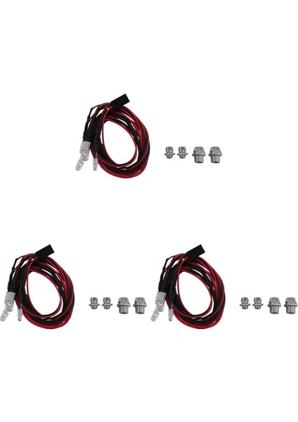 3x 4 LED Işık Kiti 2 Beyaz 2 Kırmızı 1/10 1/8 Redcat Eksenel SCX10 D90 Rc Araba Için (Yurt Dışından)