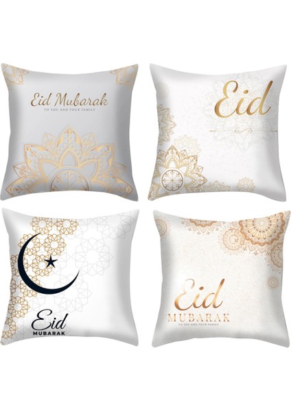 Eid Mubarak Süslemeleri Ev Minder Örtüsü Ramazan Dekor Yastık Kılıfı Eid Al Kurban Ramazan Islam Dekorasyon (Yurt Dışından)