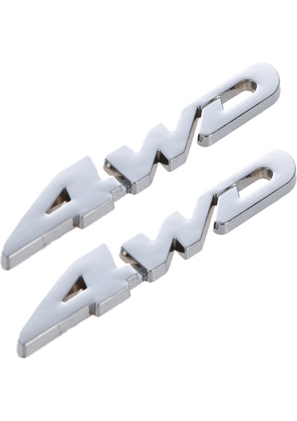 2x 4WD Deplasman Araba Krom Amblem Rozet Araba Etiket Logosu (Yurt Dışından)
