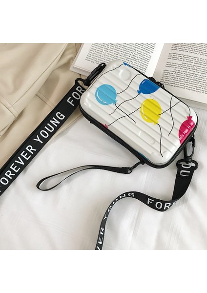 Moda Kadın Çanta Hip Hop Graffiti Desen Sert Kabuk Pvc Omuz Çantası Mini Kutu Tasarımcısı Debriyaj Çanta A (Yurt Dışından) fiyatları
