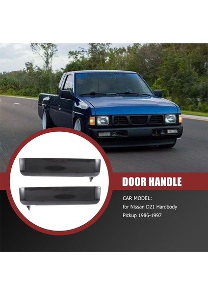 Araba Dış Dış Kapı Kolu Ön Seti D21 Hardbody Pickup ile Uyumlu 1986-1997 1987-1995 (Yurt Dışından)