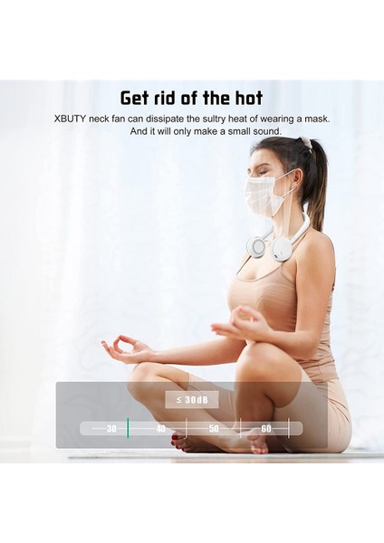 Boyun Fanı, Taşınabilir Asma Fanı Şarj Edilebilir, Kişisel Soğutma ve Şık Kulaklık Tasarımı Beyaz (Yurt Dışından) modelleri