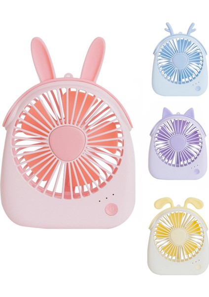 Mini USB Masaüstü El Küçük Fan Akülü Güç Taşınabilir Müzik Pet Açık Pembe (Yurt Dışından)