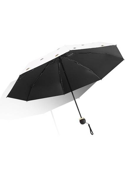 5 Kat Ultralight Mini Güneşlik Şemsiye Cep Şemsiye Güneş Kremi ve Uv Koruma Kadın Katlanır Güneş Şemsiyesi (Beyaz) (Yurt Dışından) modelleri
