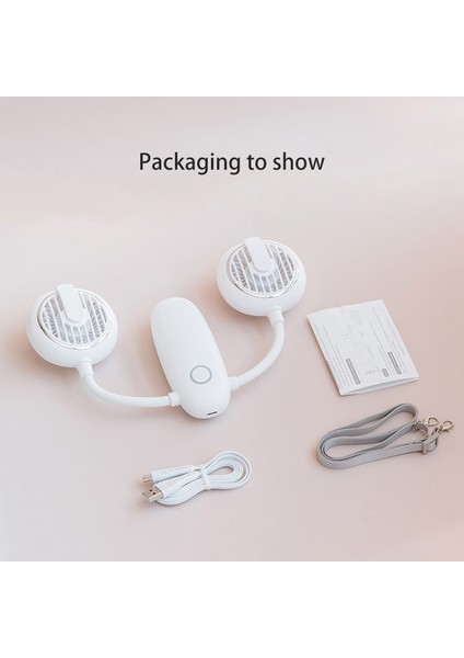 -F38 Çift Kafalı Çok Fonksiyonlu Fan, Dış Mekan Için USB Şarjlı Mini Katlanabilir Bele Monte Fan (Pembe) (Yurt Dışından)